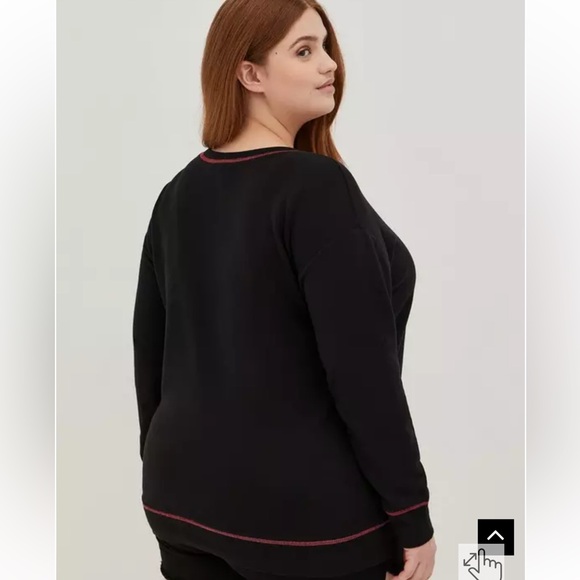 Torrid Super Soft Perfect Black Sweatshirt BNWT Size 1 - Picture 7 of 10